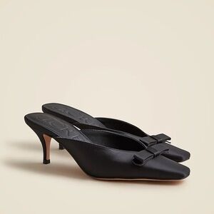 J.CREW Leona Satin Mule Black 10